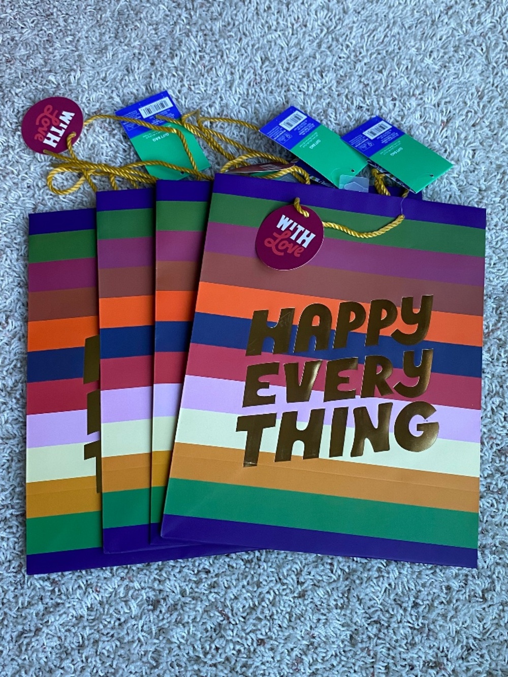 NWT "Happy Everything" Tabitha Brown Gift Bags LOT of 4 from Target